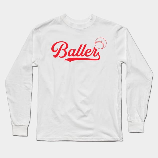 Baller Long Sleeve T-Shirt by Grace Hathhorn Designs